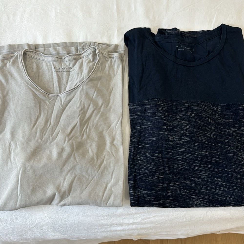 2 All Saints Tee Shirts - size Medium